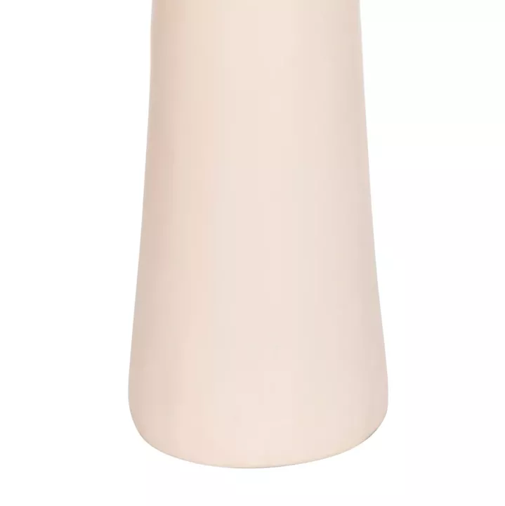 TABLE DECORATIVE VASE DEAN HM4679.02 TERRACOTTA IN CREAM WHITE & AGEL ROPE--Φ18x35Hcm.