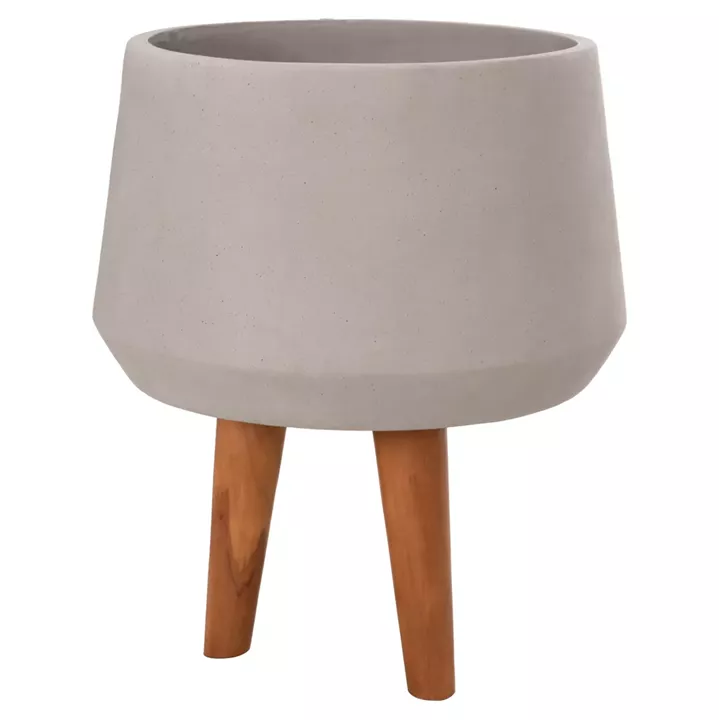 ΓΛΑΣΤΡΑ ΕΣΩΤ.ΧΩΡΟΥ QUAN HM4680.03M FIBER CEMENT ΓΚΡΙ--ΒΑΣΗ TEAK Φ35x50Υεκ