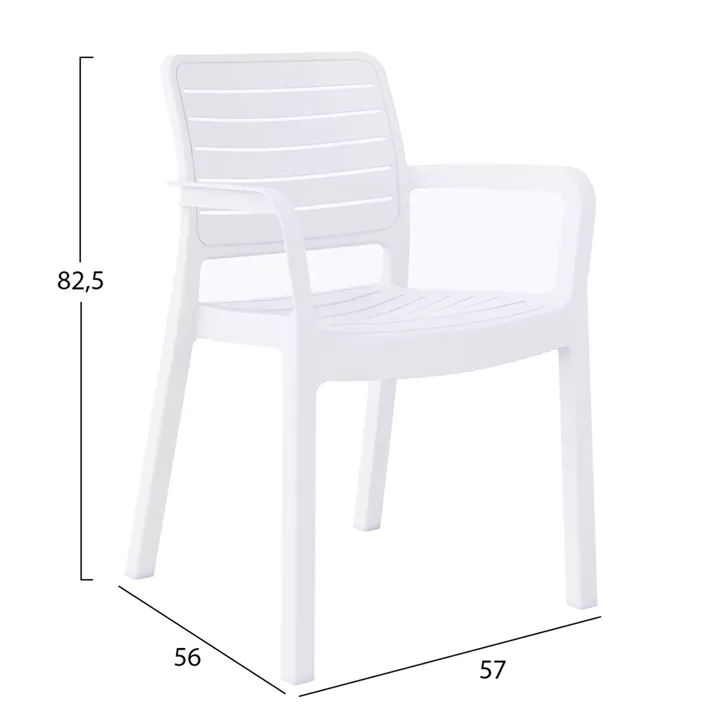 ΠΟΛΥΘΡΟΝΑ ΕΞΩΤ.ΧΩΡΟΥ FLAN HM6369.01 ΛΕΥΚΟ ΠΟΛΥΠΡΟΠΥΛΕΝΙΟ 57x56x82.5Yεκ.