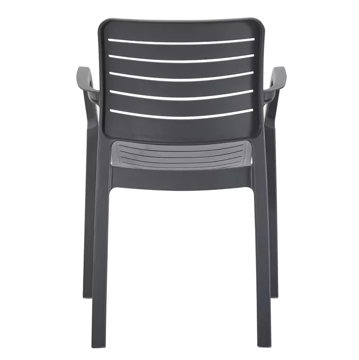 ARMCHAIR OUTDOOR FLAN HM6369.10 POLYPROPYLENE IN GREY 57x56x82.5Hcm.
