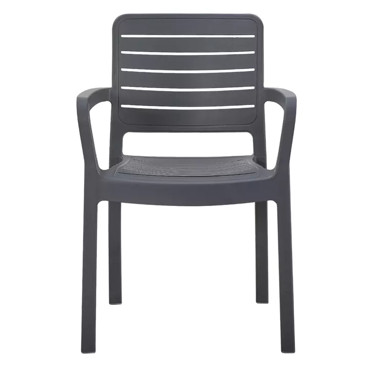 ARMCHAIR OUTDOOR FLAN HM6369.10 POLYPROPYLENE IN GREY 57x56x82.5Hcm.