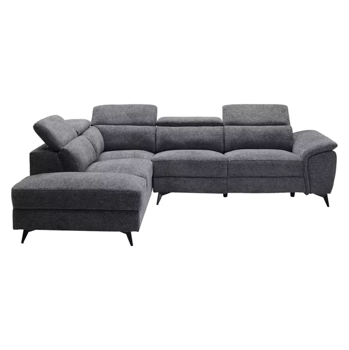 ΚΑΝΑΠΕΣ ΑΡΙΣΤΕΡΗ ΓΩΝΙΑ-ΑΝΑΚΛΙΣΗ & ΑΠΟΘ.ΧΩΡΟΣ-RESTRO HM3339.01L ΓΚΡΙ ΥΦΑΣΜΑ 284x224x76Υεκ