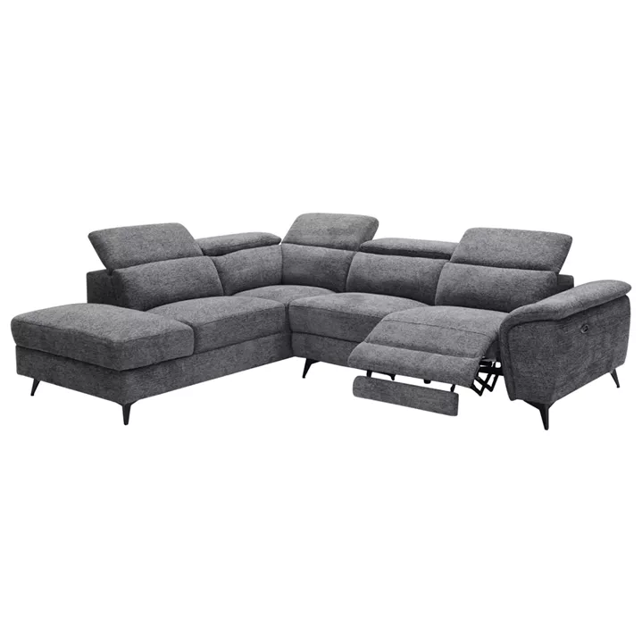 ΚΑΝΑΠΕΣ ΑΡΙΣΤΕΡΗ ΓΩΝΙΑ-ΑΝΑΚΛΙΣΗ & ΑΠΟΘ.ΧΩΡΟΣ-RESTRO HM3339.01L ΓΚΡΙ ΥΦΑΣΜΑ 284x224x76Υεκ