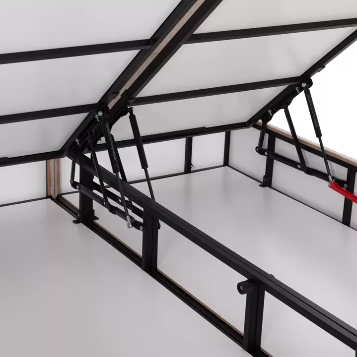 ΚΡΕΒΑΤΙ MILO ΔΙΠΛΟ ΜΕ ΑΠΟΘΗΚΕΥΤΙΚΟ ΧΩΡΟ HM622.32 ΜΠΕΖ ΥΦΑΣΜΑ-- ΓΙΑ ΣΤΡΩΜΑ 160x200εκ