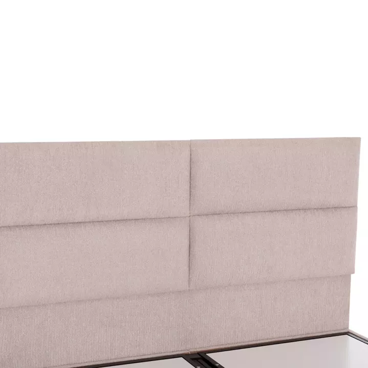 ΚΡΕΒΑΤΙ MILO ΔΙΠΛΟ ΜΕ ΑΠΟΘΗΚΕΥΤΙΚΟ ΧΩΡΟ HM622.32 ΜΠΕΖ ΥΦΑΣΜΑ-- ΓΙΑ ΣΤΡΩΜΑ 160x200εκ