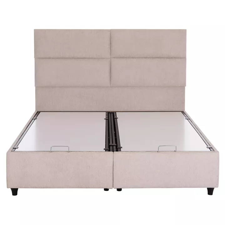 ΚΡΕΒΑΤΙ MILO ΔΙΠΛΟ ΜΕ ΑΠΟΘΗΚΕΥΤΙΚΟ ΧΩΡΟ HM622.32 ΜΠΕΖ ΥΦΑΣΜΑ-- ΓΙΑ ΣΤΡΩΜΑ 160x200εκ