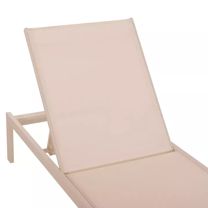 ALUMINUM SUNBED THATCHER HM5983.04 CHAMPAGNE-COLORED FRAME & TEXTILENE 196.5x64.5x92Hcm.