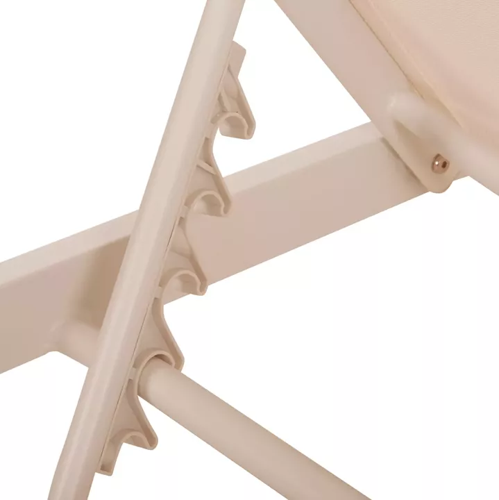 ALUMINUM SUNBED THATCHER HM5983.04 CHAMPAGNE-COLORED FRAME & TEXTILENE 196.5x64.5x92Hcm.