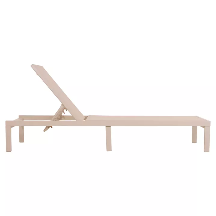 ALUMINUM SUNBED THATCHER HM5983.04 CHAMPAGNE-COLORED FRAME & TEXTILENE 196.5x64.5x92Hcm.