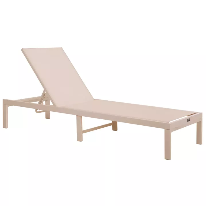 ALUMINUM SUNBED THATCHER HM5983.04 CHAMPAGNE-COLORED FRAME & TEXTILENE 196.5x64.5x92Hcm.