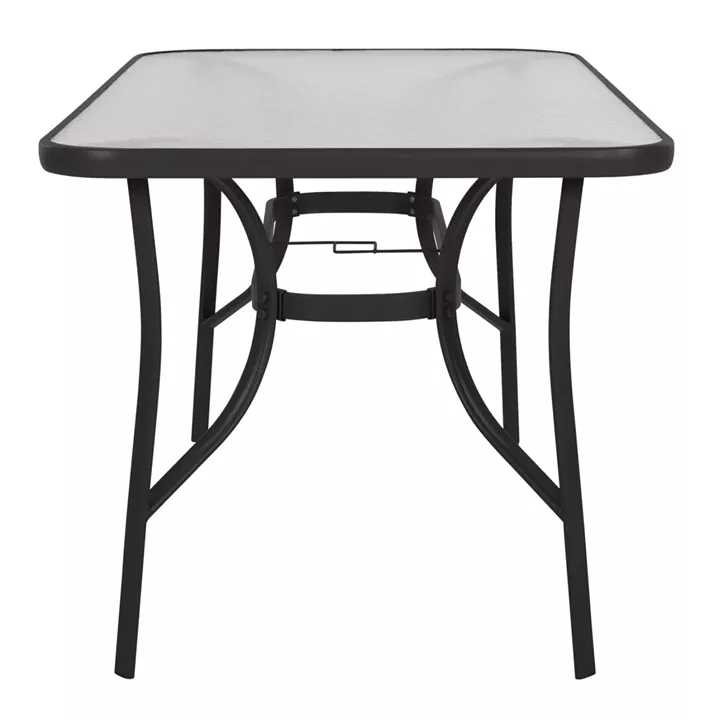 ΤΡΑΠΕΖΙ BRUNO HM5106.03 ΜΑΥΡΟ ΜΕΤΑΛΛΙΚΟ ΜΕ ΓΥΑΛΙΝΗ ΕΠΙΦΑΝΕΙΑ 140Χ80Χ72Υεκ