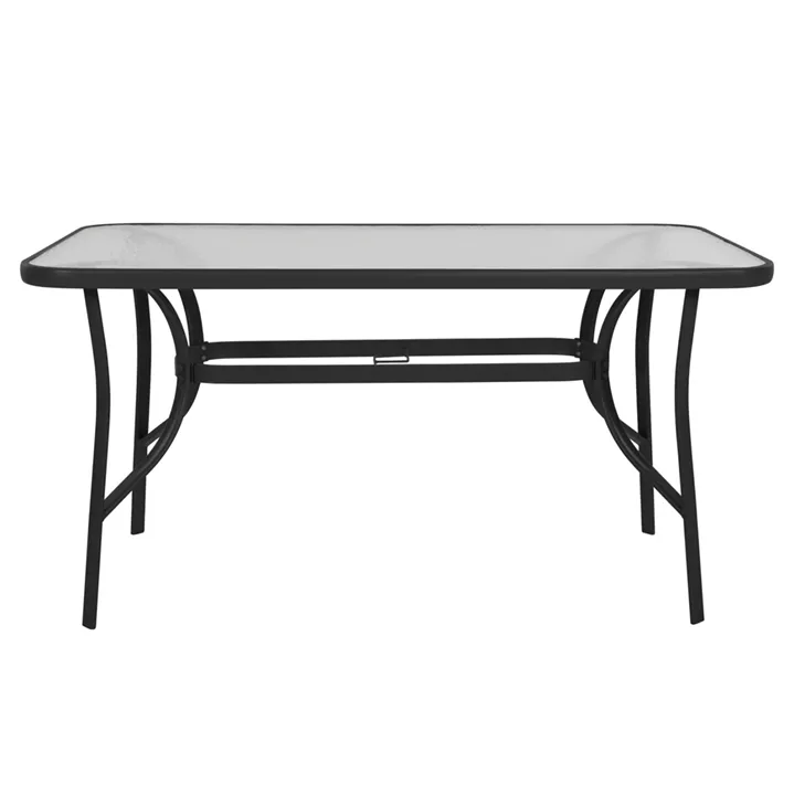 ΤΡΑΠΕΖΙ BRUNO HM5106.03 ΜΑΥΡΟ ΜΕΤΑΛΛΙΚΟ ΜΕ ΓΥΑΛΙΝΗ ΕΠΙΦΑΝΕΙΑ 140Χ80Χ72Υεκ