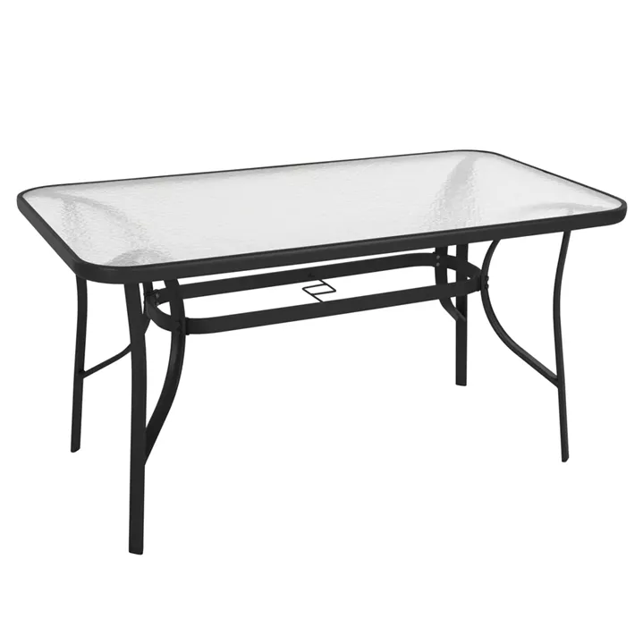 ΤΡΑΠΕΖΙ BRUNO HM5106.03 ΜΑΥΡΟ ΜΕΤΑΛΛΙΚΟ ΜΕ ΓΥΑΛΙΝΗ ΕΠΙΦΑΝΕΙΑ 140Χ80Χ72Υεκ