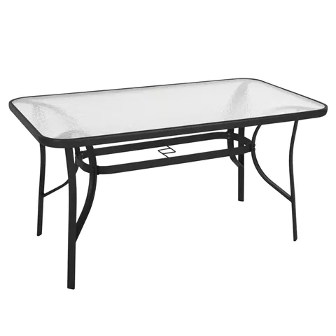 ΤΡΑΠΕΖΙ BRUNO HM5106.03 ΜΑΥΡΟ ΜΕΤΑΛΛΙΚΟ ΜΕ ΓΥΑΛΙΝΗ ΕΠΙΦΑΝΕΙΑ 140Χ80Χ72Υεκ