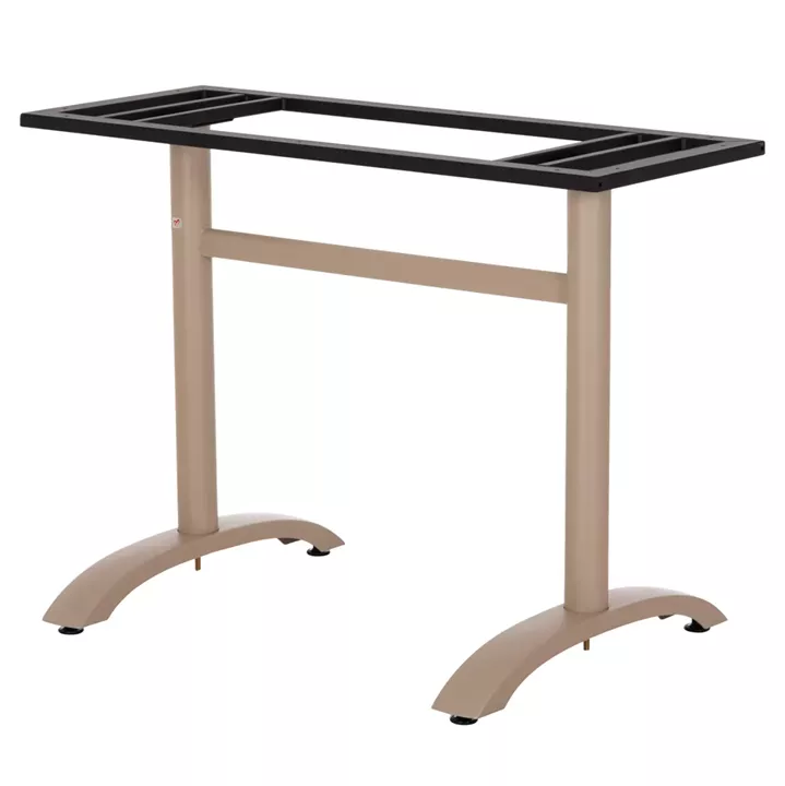 ΒΑΣΗ ΤΡΑΠΕΖΙΟΥ ΑΛΟΥΜΙΝΙΟΥ ΔΙΣΤΗΛΗ HM461.25 CAPPUCINO ΜΕ ΡΕΓΟΥΛΑΤΟΡΟΥΣ 100Χ60Χ73Υεκ.