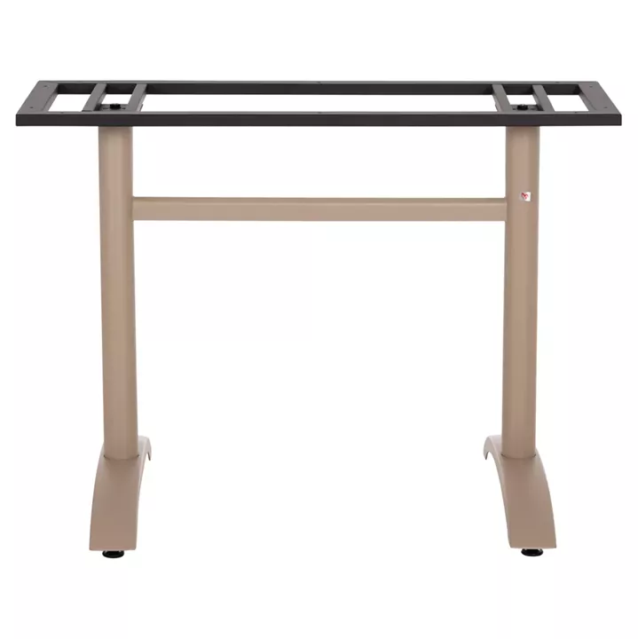 ΒΑΣΗ ΤΡΑΠΕΖΙΟΥ ΑΛΟΥΜΙΝΙΟΥ ΔΙΣΤΗΛΗ HM461.25 CAPPUCINO ΜΕ ΡΕΓΟΥΛΑΤΟΡΟΥΣ 100Χ60Χ73Υεκ.