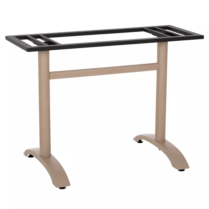 ΒΑΣΗ ΤΡΑΠΕΖΙΟΥ ΑΛΟΥΜΙΝΙΟΥ ΔΙΣΤΗΛΗ HM461.25 CAPPUCINO ΜΕ ΡΕΓΟΥΛΑΤΟΡΟΥΣ 100Χ60Χ73Υεκ.