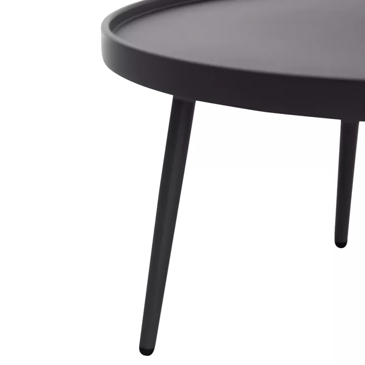 OUTDOOR ROUND COFFEE TABLE TEROC HM6434.01 ALUMINUM IN GREY Φ70x44Hcm