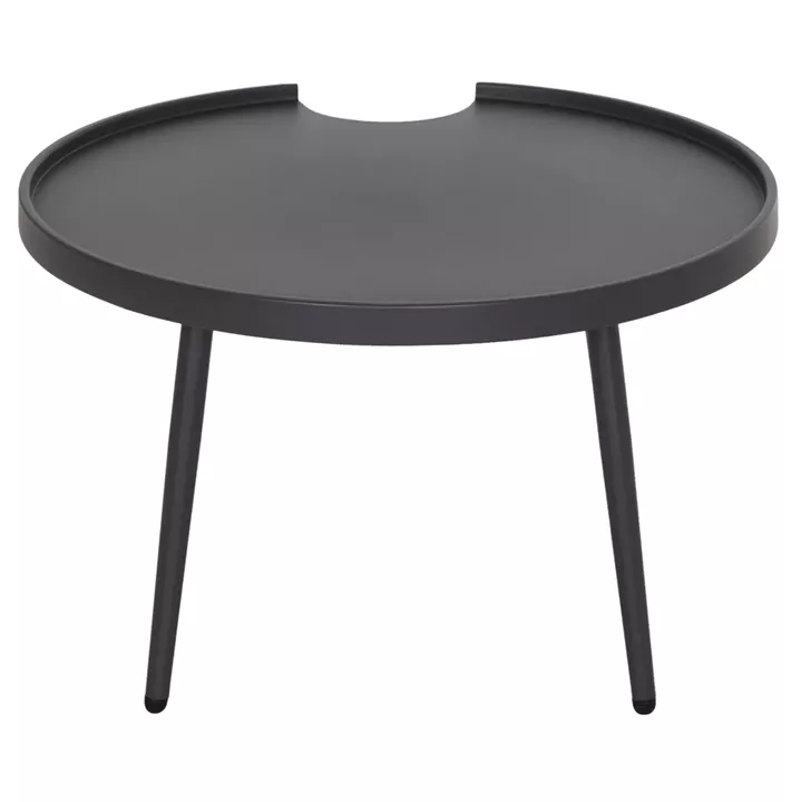 OUTDOOR ROUND COFFEE TABLE TEROC HM6434.01 ALUMINUM IN GREY Φ70x44Hcm
