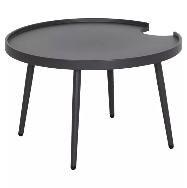 OUTDOOR ROUND COFFEE TABLE TEROC HM6434.01 ALUMINUM IN GREY Φ70x44Hcm