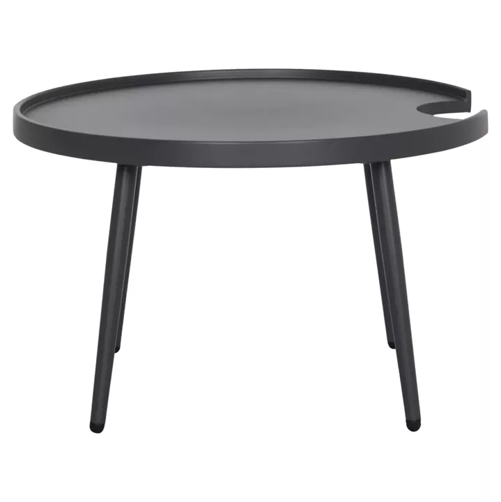 OUTDOOR ROUND COFFEE TABLE TEROC HM6434.01 ALUMINUM IN GREY Φ70x44Hcm