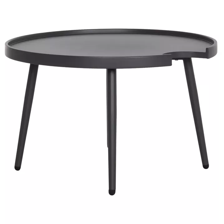 OUTDOOR ROUND COFFEE TABLE TEROC HM6434.01 ALUMINUM IN GREY Φ70x44Hcm