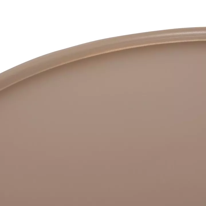 OUTDOOR ROUND COFFEE TABLE TEROC HM6434.03 ALUMINUM IN CAPPUCCINO Φ70x44Hcm