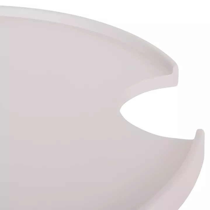 OUTDOOR ROUND COFFEE TABLE TEROC HM6434.02 ALUMINUM IN WHITE Φ70x44Hcm