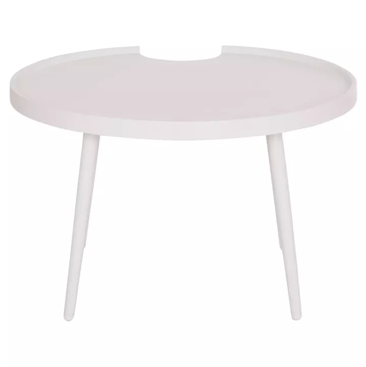 OUTDOOR ROUND COFFEE TABLE TEROC HM6434.02 ALUMINUM IN WHITE Φ70x44Hcm