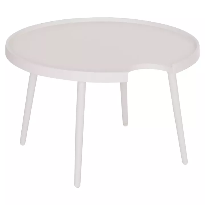 OUTDOOR ROUND COFFEE TABLE TEROC HM6434.02 ALUMINUM IN WHITE Φ70x44Hcm