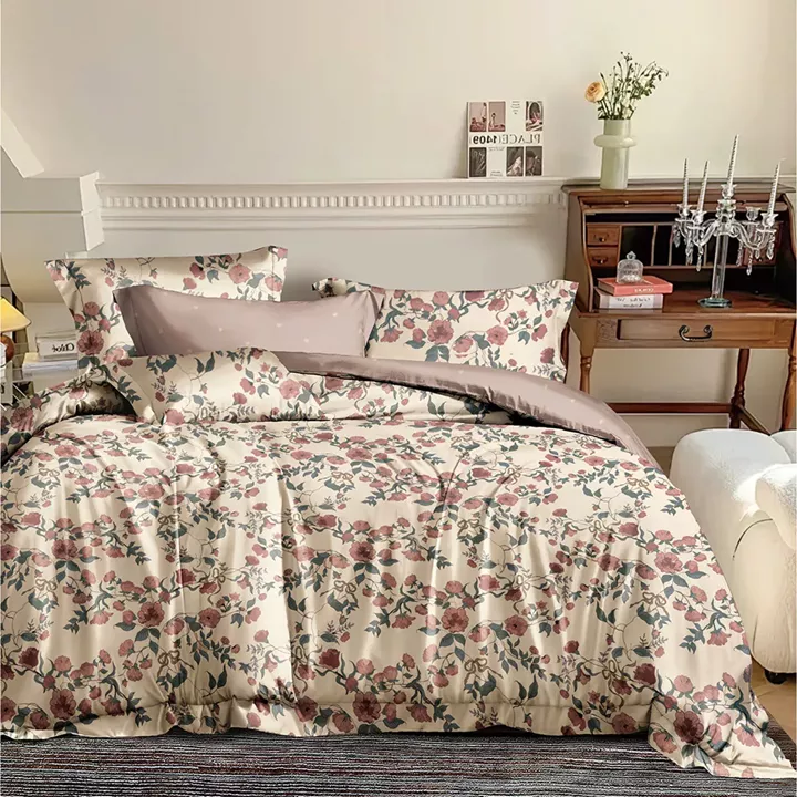 Beauty Home Σετ πάπλωμα υπέρδιπλο Memories Art 12676 220x240 Μπεζ,Ροζ