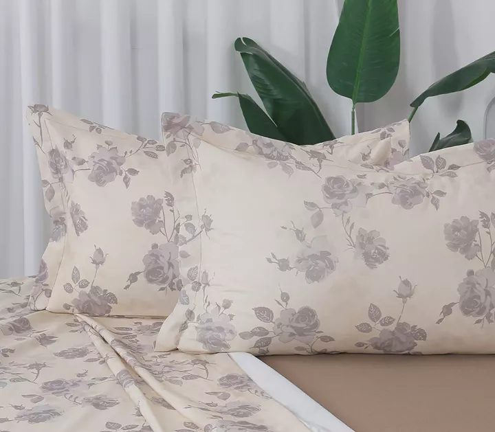 Beauty Home Σετ σεντόνια υπέρδιπλα με λάστιχο Memories Art 12685 165x200+30 Μπεζ