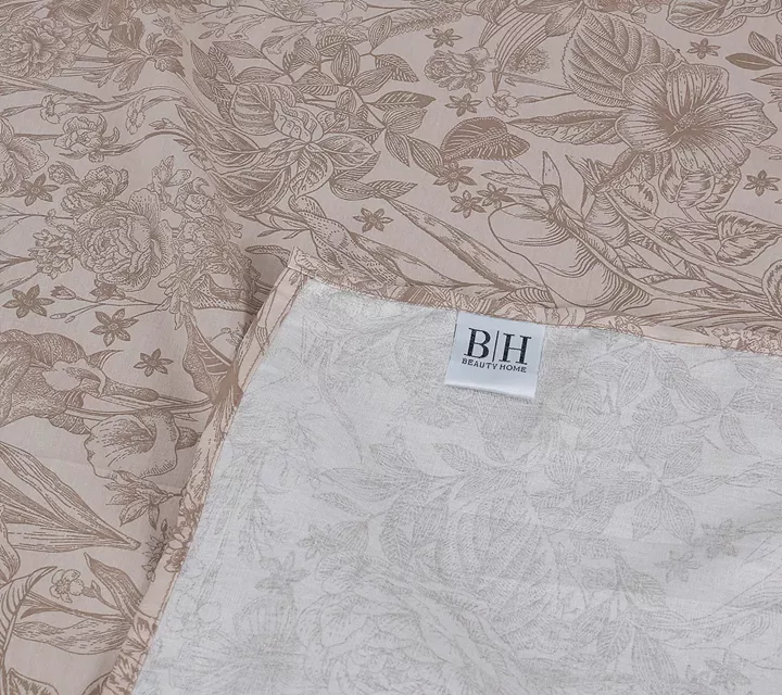 Beauty Home Σετ σεντόνια υπέρδιπλα με λάστιχο Memories Art 12690 165x200+30 Μόκα