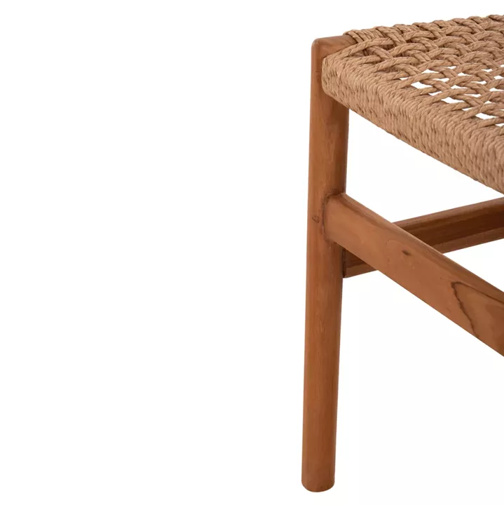 DINING CHAIR DINIZ HM6554 TEAK WOOD IN NATURAL COLOR--SYNTHETIC ROPE 48x60x84Hcm.