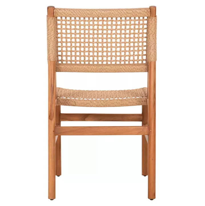 DINING CHAIR DINIZ HM6554 TEAK WOOD IN NATURAL COLOR--SYNTHETIC ROPE 48x60x84Hcm.