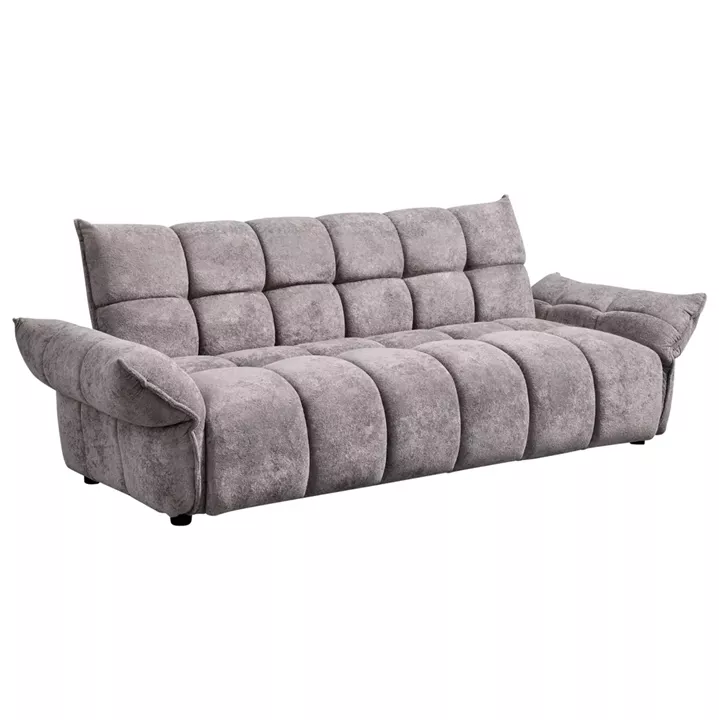 ΚΑΝΑΠΕΣ ΚΡΕΒΑΤΙ MELU HM3314.01 ΓΚΡΙ ΥΦΑΣΜΑ--ΚΑΘΙΣΜΑ POCKET SPRINGS 240-250x90x85Υεκ.