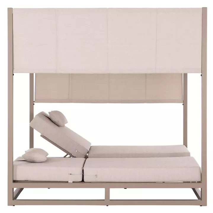 ΔΙΠΛΗ ΞΑΠΛΩΣΤΡΑ ΑΛΟΥΜΙΝΙΟΥ ΠΑΡΑΛΙΑΣ ΜΕ ΣΚΙΑΣΤΡΟ GALLANT HM6097.04 ΚΑΠΟΥΤΣΙΝΟ 2x2x2μ