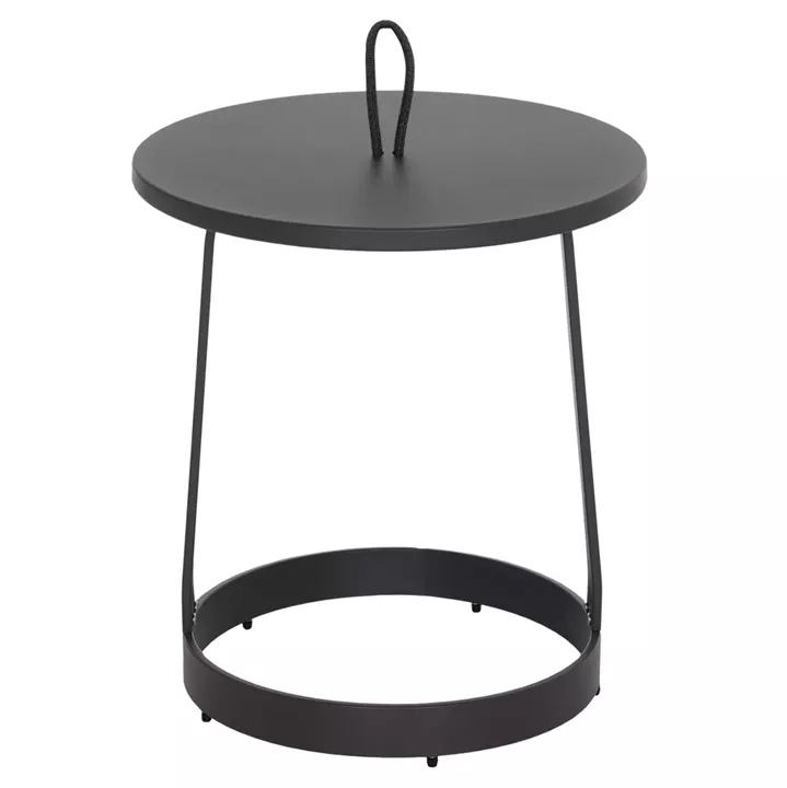 ΤΡΑΠΕΖΙ ΒΟΗΘΗΤΙΚΟ ΕΞ.ΧΩΡΟΥ MINO HM6432.01 ΑΛΟΥΜΙΝΙΟ & ΣΧΟΙΝΙ ΓΚΡΙ Φ47x53Υεκ