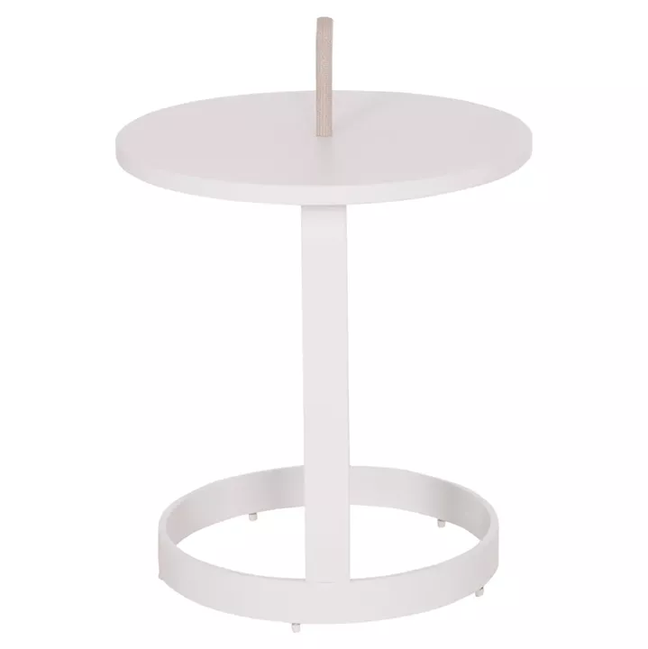 ΤΡΑΠΕΖΙ ΒΟΗΘΗΤΙΚΟ ΕΞ.ΧΩΡΟΥ MINO HM6432.02 ΑΛΟΥΜΙΝΙΟ ΛΕΥΚΟ & ΣΧΟΙΝΙ ΜΠΕΖ Φ47x53Υεκ