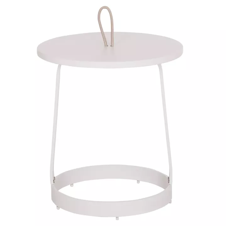 ΤΡΑΠΕΖΙ ΒΟΗΘΗΤΙΚΟ ΕΞ.ΧΩΡΟΥ MINO HM6432.02 ΑΛΟΥΜΙΝΙΟ ΛΕΥΚΟ & ΣΧΟΙΝΙ ΜΠΕΖ Φ47x53Υεκ