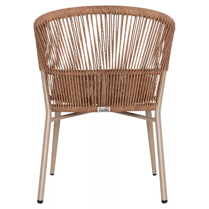 ΚΑΡΕΚΛΑ ΑΛΟΥΜΙΝΙΟΥ LYNN HM6267.03 ΚΑΠΟΥΤΣΙΝΟ ΣΚΕΛΕΤΟΣ-P.E.RATTAN ΦΥΣΙΚΟ 57x62x78Υεκ