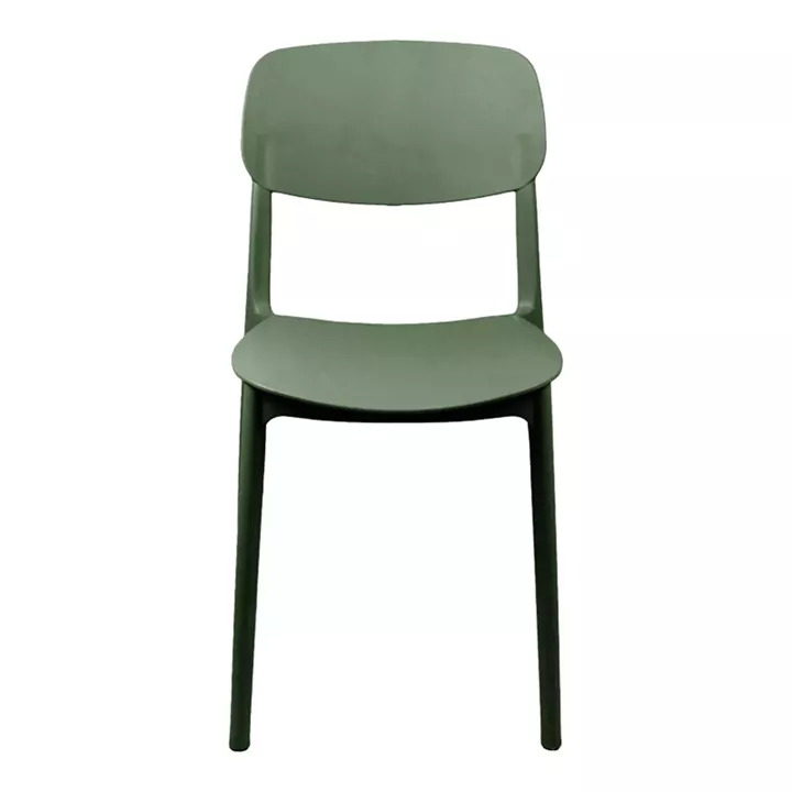 Καρέκλα Berdian pakoworld στοιβαζόμενη pp σκούρο πράσινο 38x49x79εκ