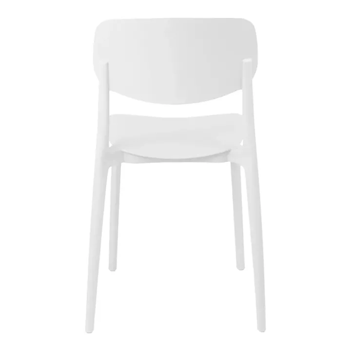Καρέκλα Berdian pakoworld στοιβαζόμενη pp λευκό 38x49x79εκ