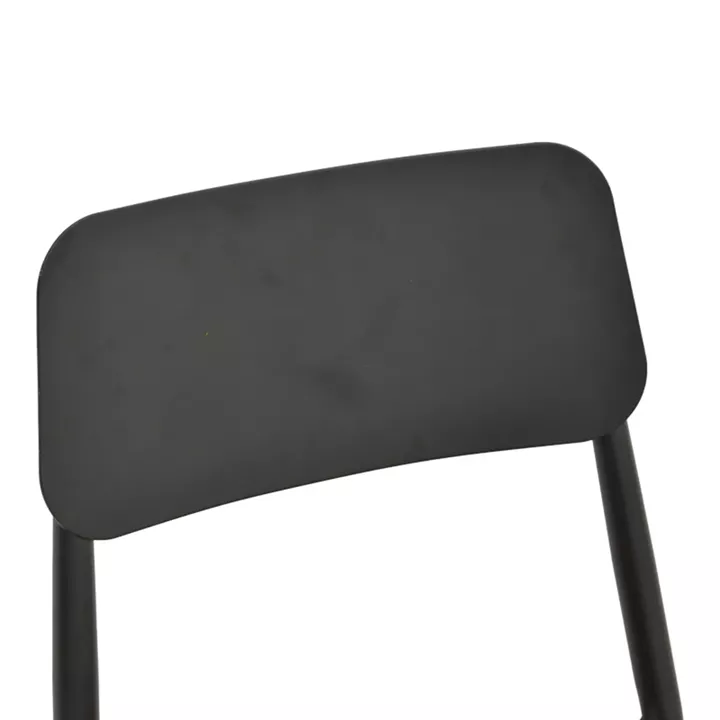 Καρέκλα Giardino pakoworld στοιβαζόμενη αλουμίνιο σε μαύρη -pe rattan σε φυσική απόχρωση 45x56x82εκ