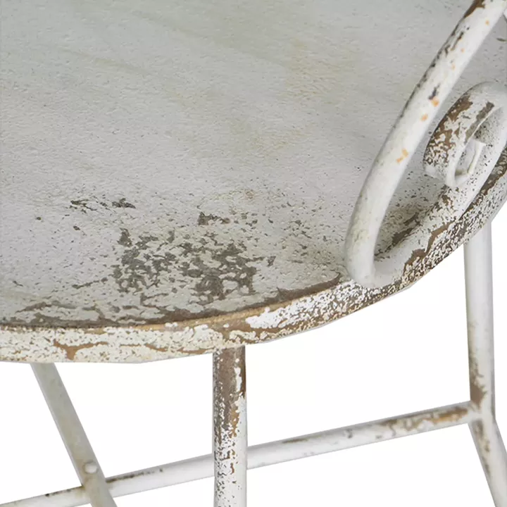 Artekko Vector Μεταλλική Καρέκλα σε Λευκή Πατίνα (62x56x97)cm