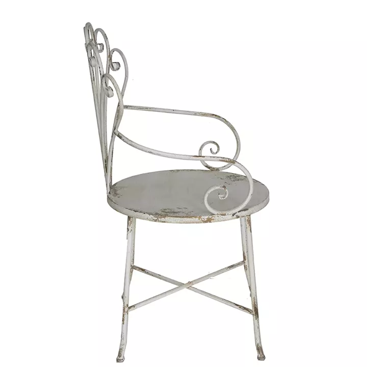 Artekko Vector Μεταλλική Καρέκλα σε Λευκή Πατίνα (62x56x97)cm