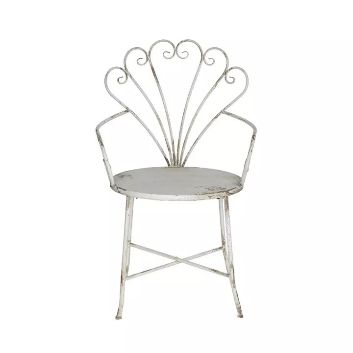 Artekko Vector Μεταλλική Καρέκλα σε Λευκή Πατίνα (62x56x97)cm