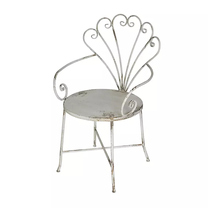 Artekko Vector Μεταλλική Καρέκλα σε Λευκή Πατίνα (62x56x97)cm