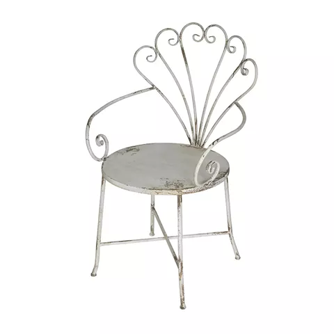 Artekko Vector Μεταλλική Καρέκλα σε Λευκή Πατίνα (62x56x97)cm