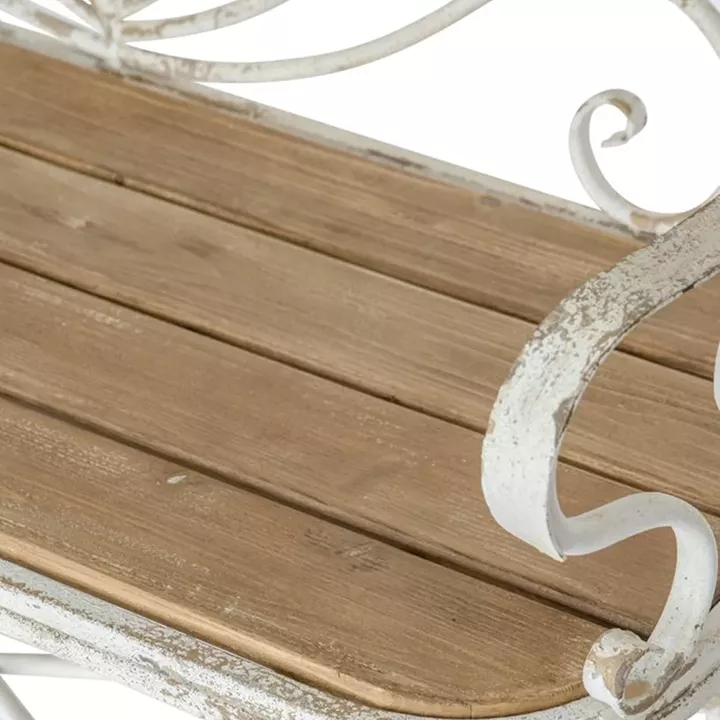 Artekko Vector Μεταλλικό Παγκάκι σε Λευκή Πατίνα (125x48x92)cm